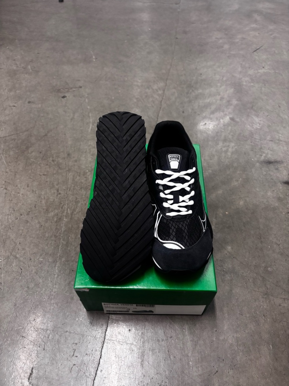 Bottega Veneta Black & White Men's Sneakers - Picture 5 of 5